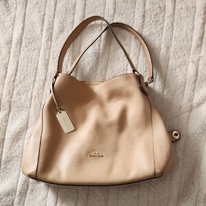 Coach Edie Pebbled Leather Shoulder Bag